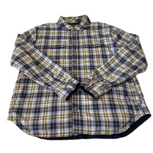 Johnston & Murphy Men's Flannel Shirt Jacket Sz XL Plaid Lined Snap Outdoor